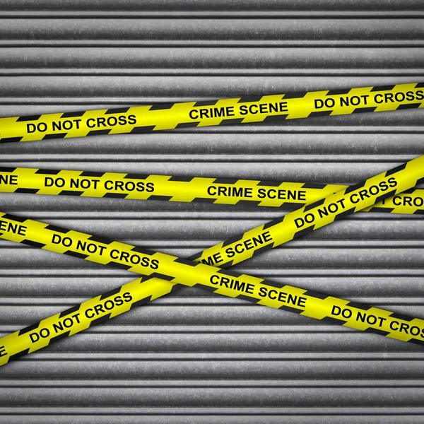 Crime Scene Metal Shutter — Stock Photo, Image