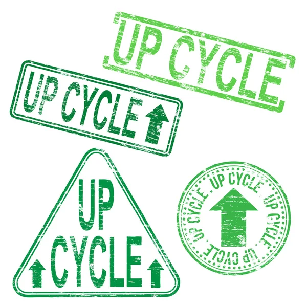 Upcycle 橡皮戳 — 图库矢量图片
