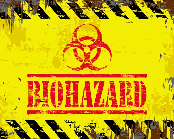 Biohazard Enamel Sign — Stock Vector