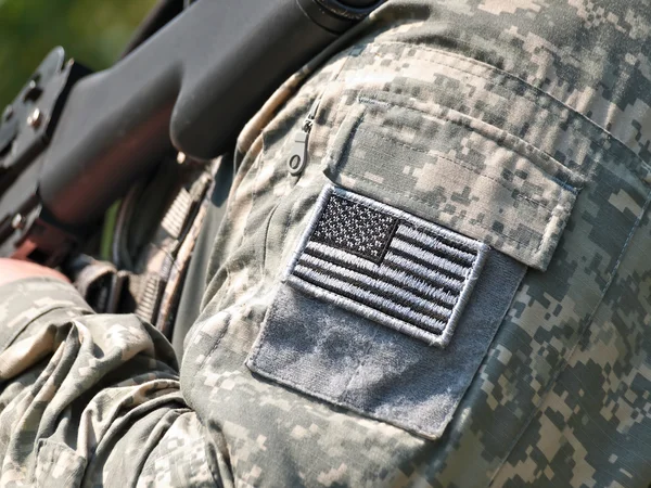 US flag sleeve patch — Stock Photo, Image