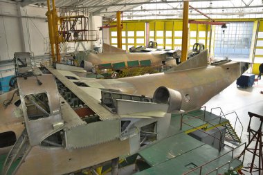 Aircraft assembly hangar clipart