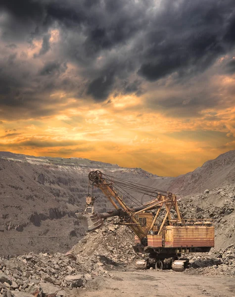 Minério de ferro opencast — Fotografia de Stock