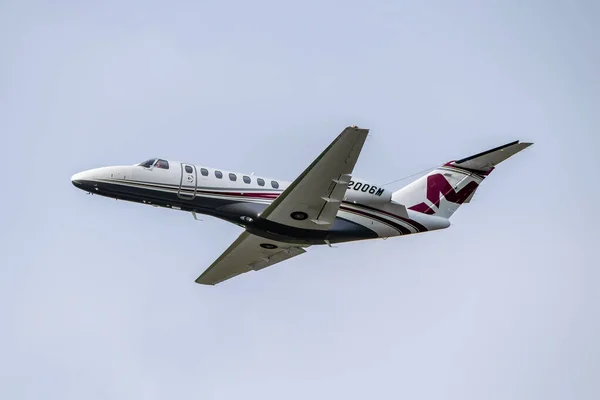 Kyiv Ukraine September 2020 Cessna 525 Citationjet Cj3 Taking Airport — Stock Photo, Image