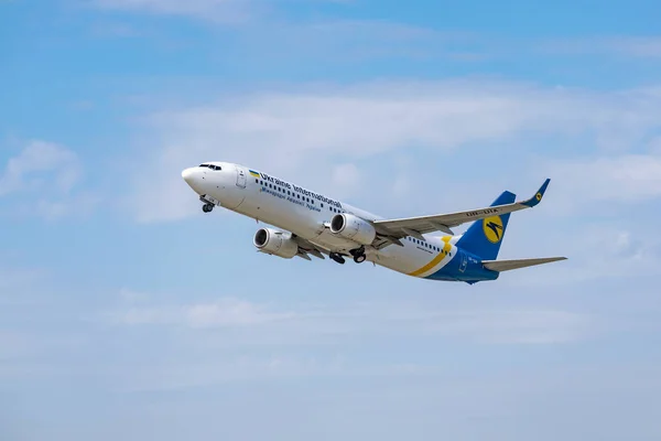 Бориспіль Україна Вересня 2020 Аеропорту Злітає Бориспіл 737 800 Авіакомпанії — стокове фото