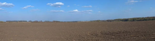 Tohum Ekme Alanı Panorama Için Hazırlandı — Stok fotoğraf