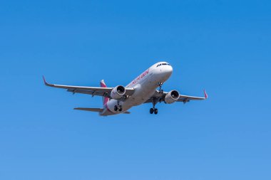 Boryspil, Ukrayna - 10 Mart 2021: Air Arabia Airbus A320-214