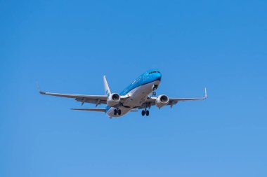 Boryspil, Ukrayna - 10 Mart 2021: KLM Boeing 737 NG