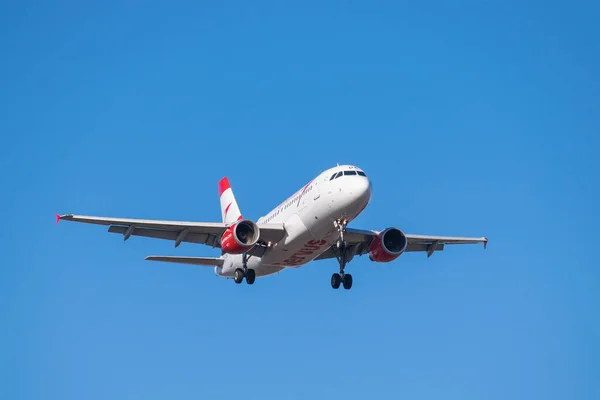 Boryspil Ukraine March 2021 Austrian Airlines Airbus A319 112 — Stock Photo, Image