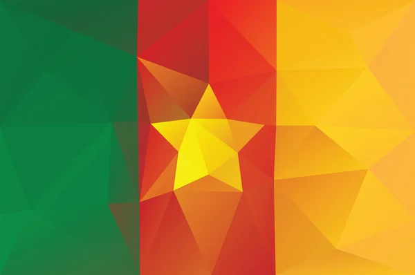 喀麦隆国旗 — 图库矢量图片