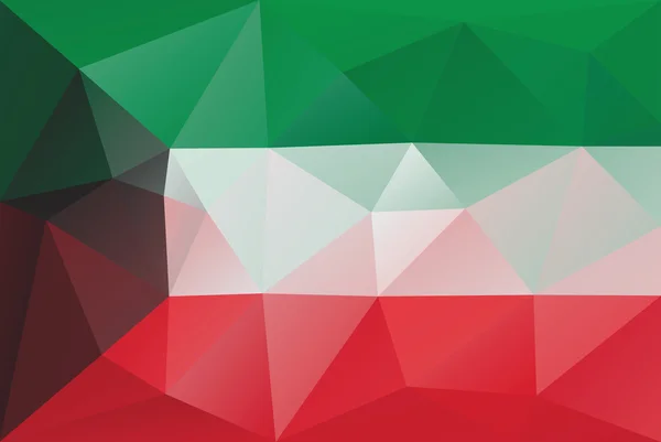 Bandeira do Kuwait — Vetor de Stock