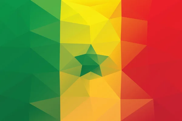 Bandiera del Senegal — Vettoriale Stock