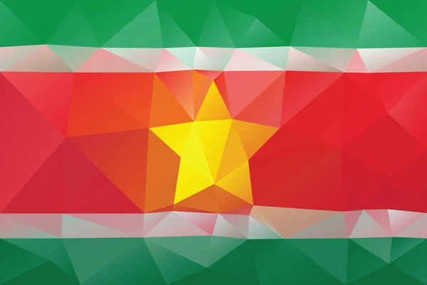 Bandera de Surinam — Vector de stock