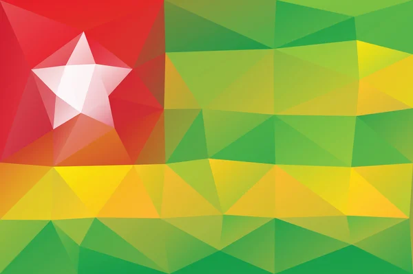 Bandeira togolesa —  Vetores de Stock