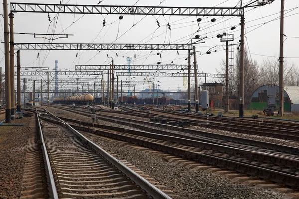 Railway cargo station — Stock Photo, Image