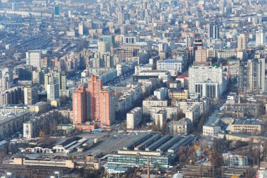 Kiev şehir havadan görünümü