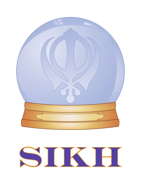 Sikhiska globe på vit — Stock vektor