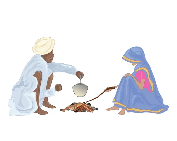 Виготовлення чаю в Індії — стоковий вектор