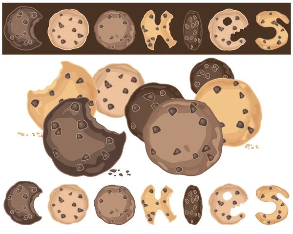 Cookies background — Stock Vector