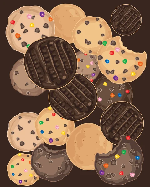 Fondo de galleta — Vector de stock