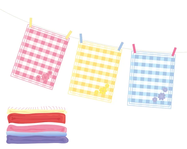 Πετσέτες τσαγιού — Διανυσματικό Αρχείο