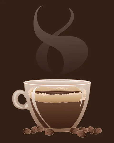 Espresso chaud — Image vectorielle