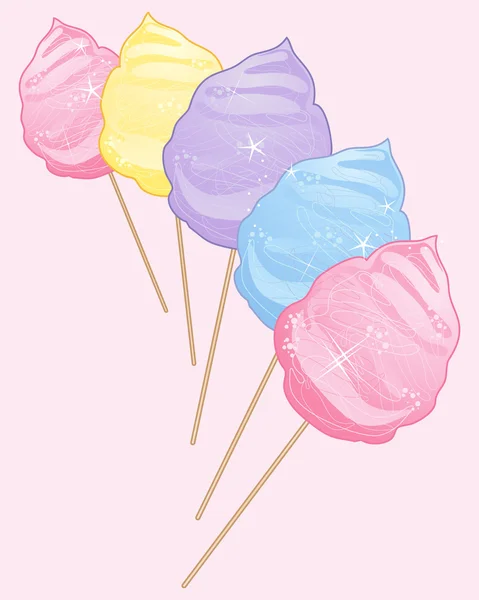 Cotton candy confectionery — Stock Vector