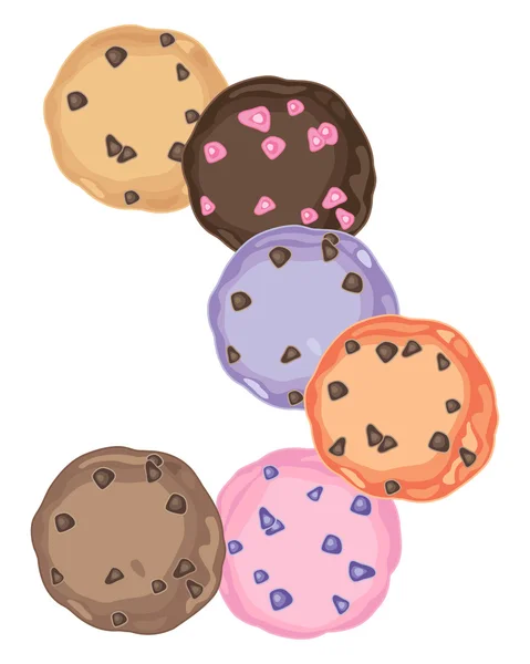 Cookies colorés — Image vectorielle