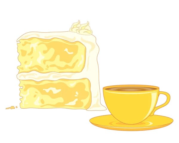 Pastel de esponja de mantequilla — Archivo Imágenes Vectoriales