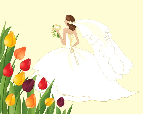Весенняя невеста — стоковый вектор