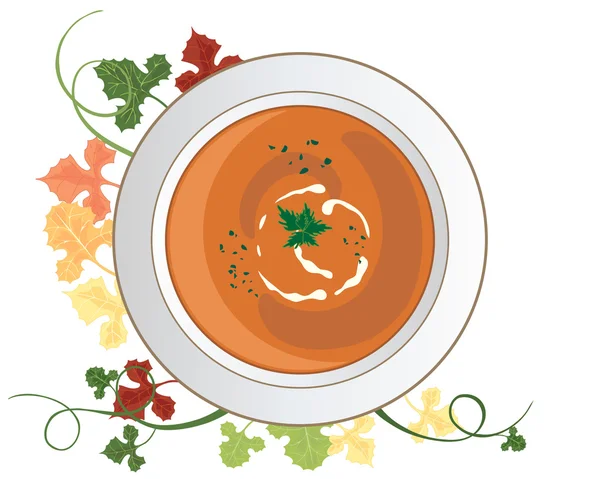 Soupe de citrouille — Image vectorielle