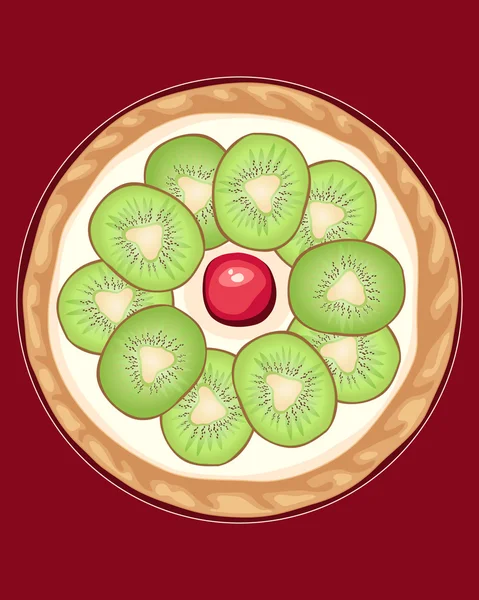 Tarte kiwi — Image vectorielle