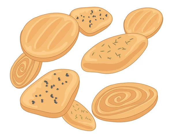 Indiase koekjes — Stockvector