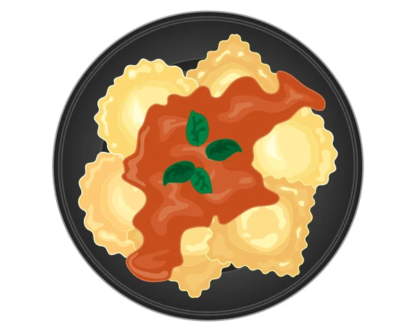 Italian ravioli — Stock Vector