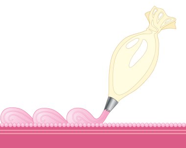 icing decoration on white clipart