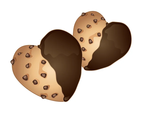 Ciasteczka w kształcie serca Grafika Wektorowa