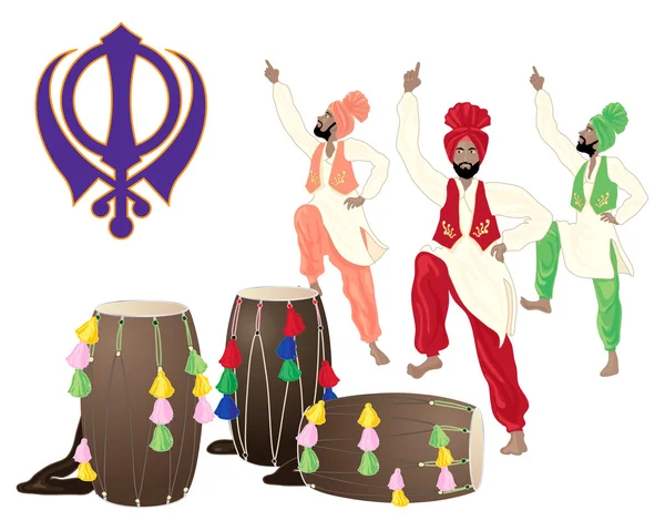 Kulturalne Punjab powitanie karta Ilustracja Stockowa