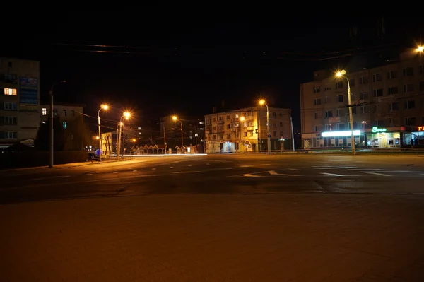 De nacht van Lutsk, Volyn, Oekraïne — Stockfoto
