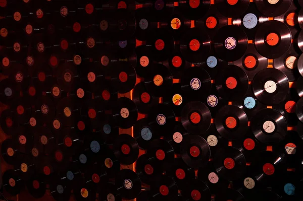 arka plan ile vinil kayıtlar