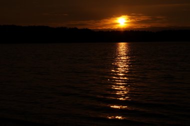 sanset beach, alan, oturan siluet güneş ışığı gibi