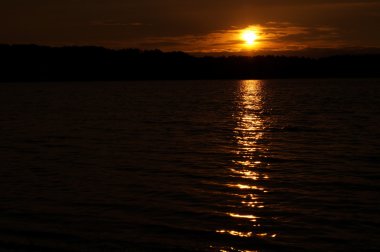 sanset beach, alan, oturan siluet güneş ışığı gibi