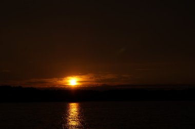 sanset beach, alan, oturan siluet güneş ışığı gibi