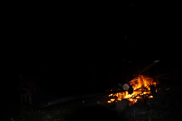 Fuego Ardiente Ombustión Viento Elemento Detalle Gente Alta Noche —  Fotos de Stock