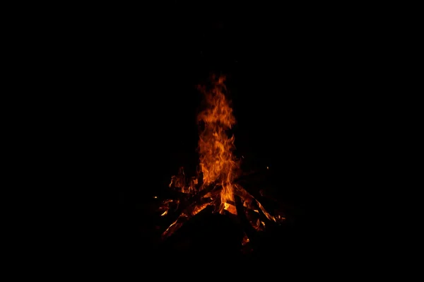 Camp Fire Stack — Stock Photo, Image