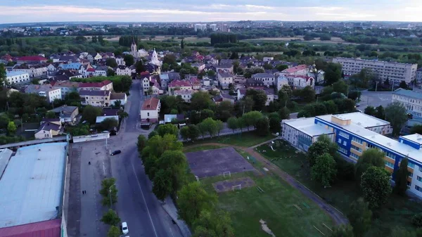 Vista Aerea Della Città Lutsk Nella Giornata Sole — Foto Stock