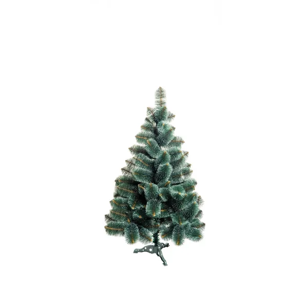 Unadorned Christmas Tree Isolated White — Stock Photo, Image