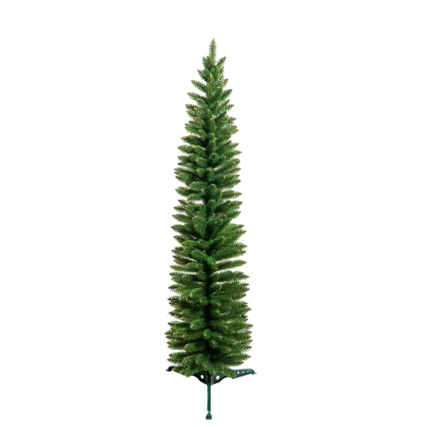 Árvore Natal Não Adornada Isolada Branco — Fotografia de Stock