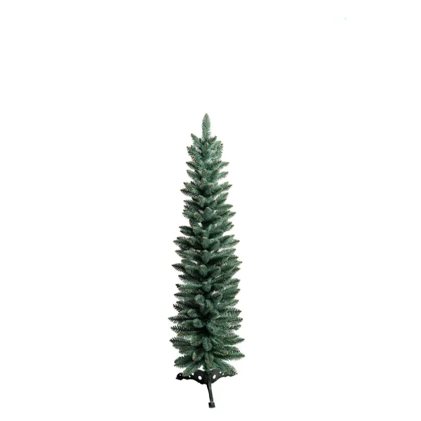 Albero Natale Disadorno Isolato Bianco — Foto Stock