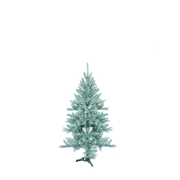 Nadýchaný Zelený Umělý Vánoční Stromeček Izolované Bílém Pozadí Nový Rok — Stock fotografie