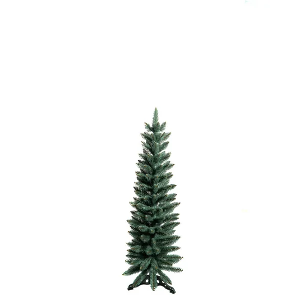 Albero Natale Disadorno Isolato Bianco — Foto Stock