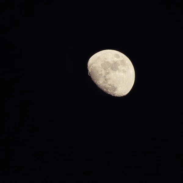 Zaćmienie Księżyca na czarne niebo — Zdjęcie stockowe